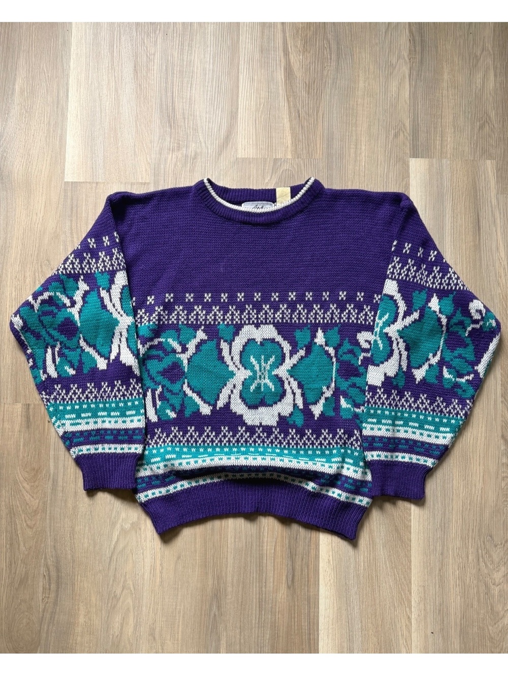 Vintage 90's Mili Floral Wraparound Pattern Knit
